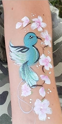 bird and flower painting